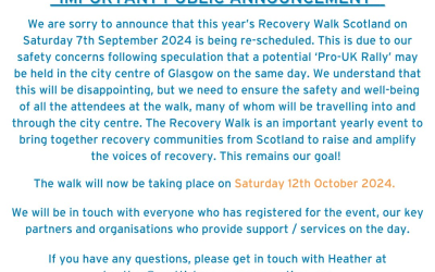 SRC Recovery Walk 2024 Date Change